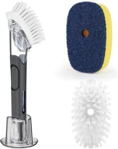 AJXX Dish Brush with Soap Dispenser Storage Set